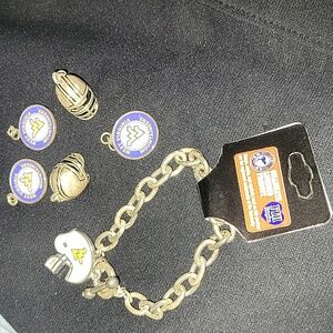 West Virginia Mountaineers Charm Bracelet